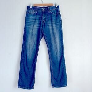 Nat Nast elastic waist comfort straight leg stretch denim jeans sz 30x32